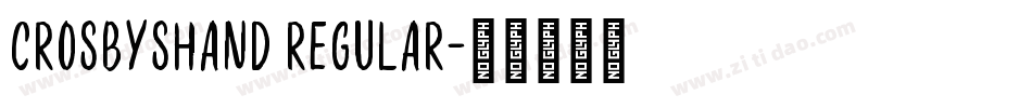 CrosbysHand Regular字体转换